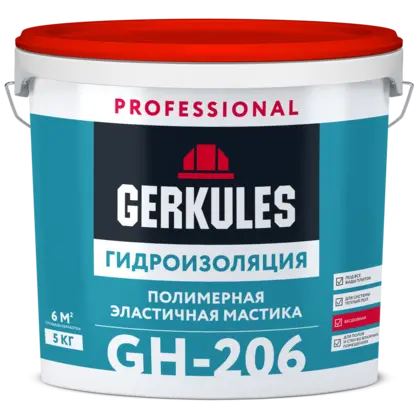 Гидроизоляция эластичная, ведро, 5 кг